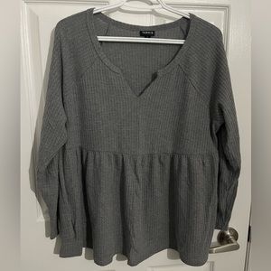 Torrid grey waffle shirt